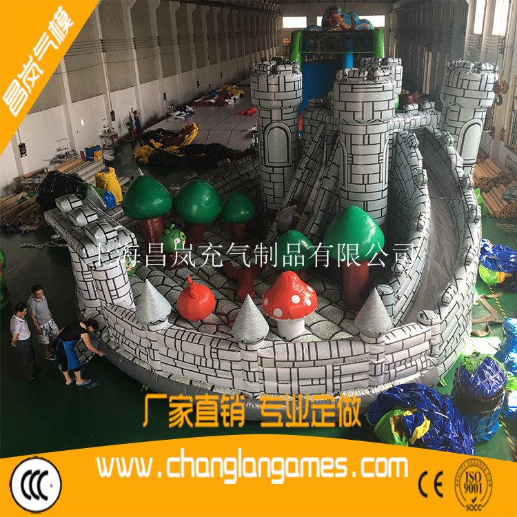 廠家直銷充氣城堡小豬兒童娛樂城跳床滑梯組合出口 inflatable castle